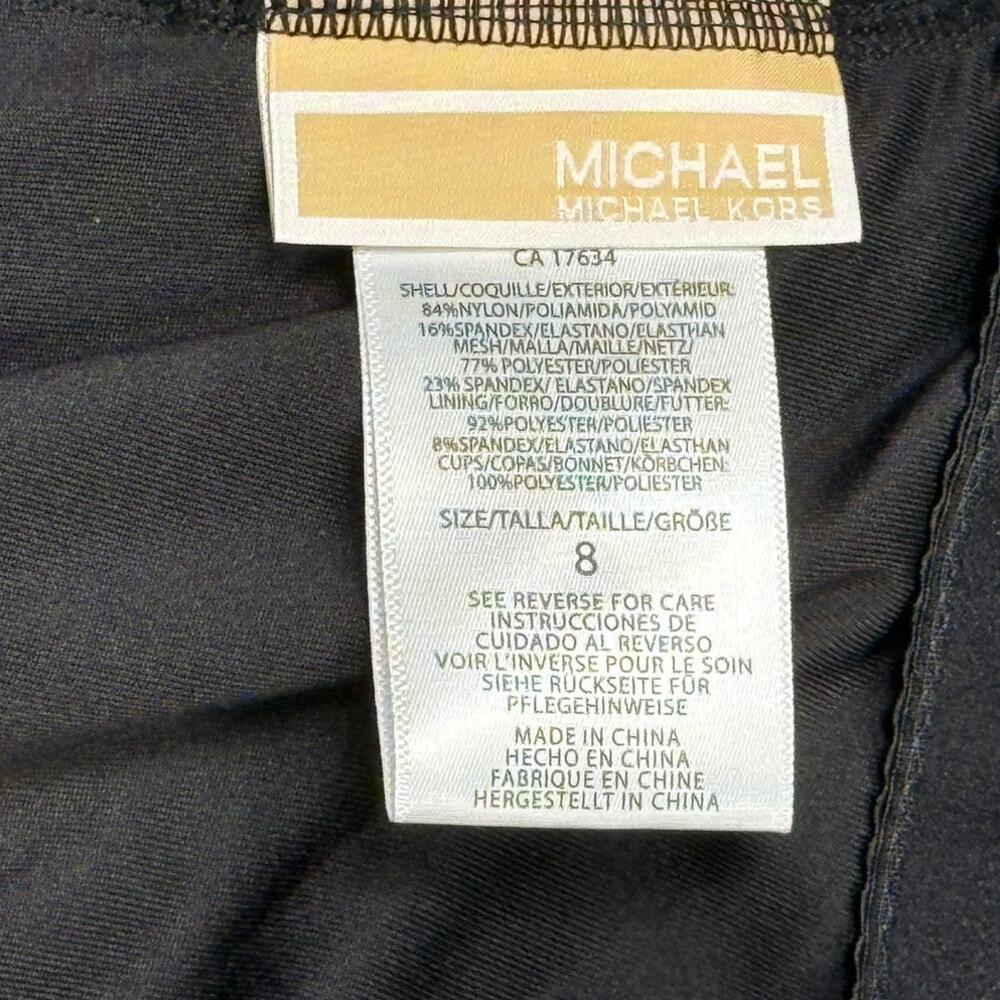 Michael Kors Women's Embellished 1 Shoulder Underwire 1Pc Swimsuit black 8 $106 - Picture 10 of 10